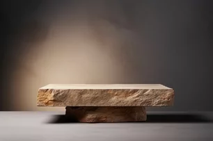 masívny konferenčný stolík z kameňa